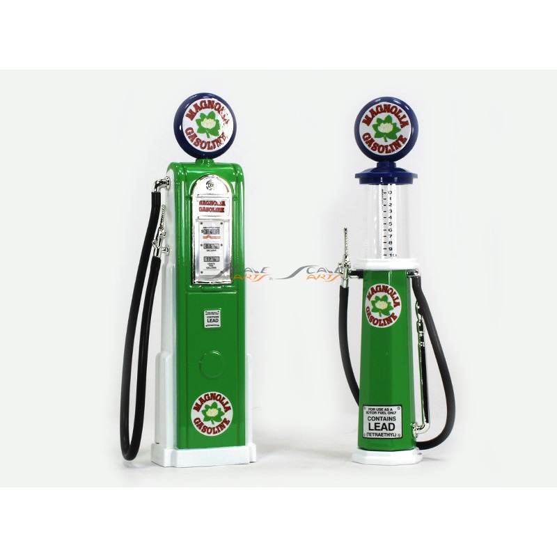 Mangolia Gasoline Service Gas Pump set 1:18 Road Signature Yatming diecast model
