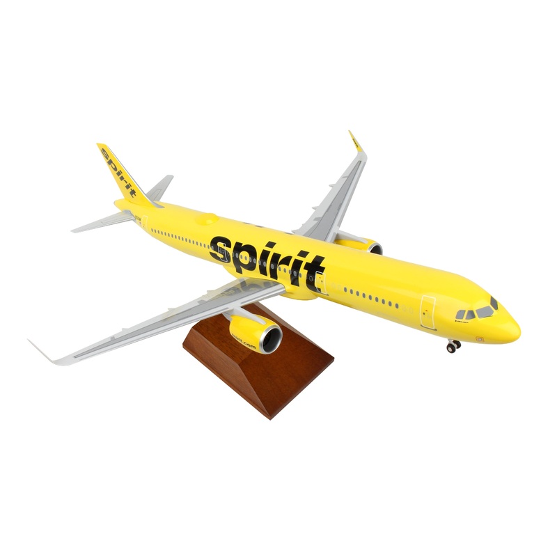 SKYMARKS SPIRIT A321NEO 1/100 W/WOOD STAND & GEAR &WIFI DOME