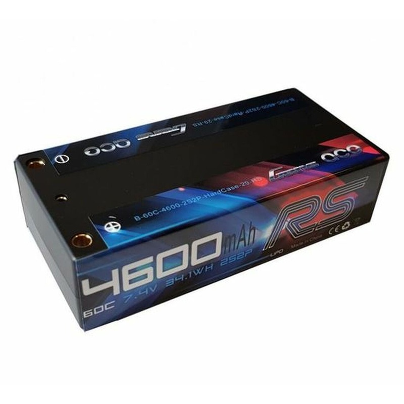 GENS-ACE 2S 7.4V 4600MAH 60C RS SHORTY HARDCASE RC CAR LIPO BATTERY ROAR