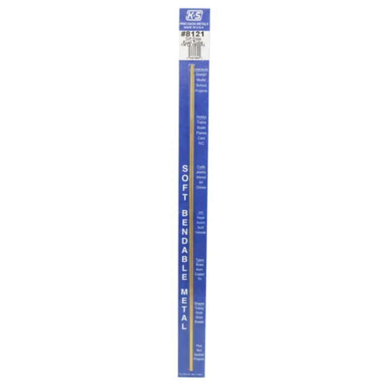 K&S 8121 Soft Brass Fuel Tube 1/8 OD x 12" (1)
