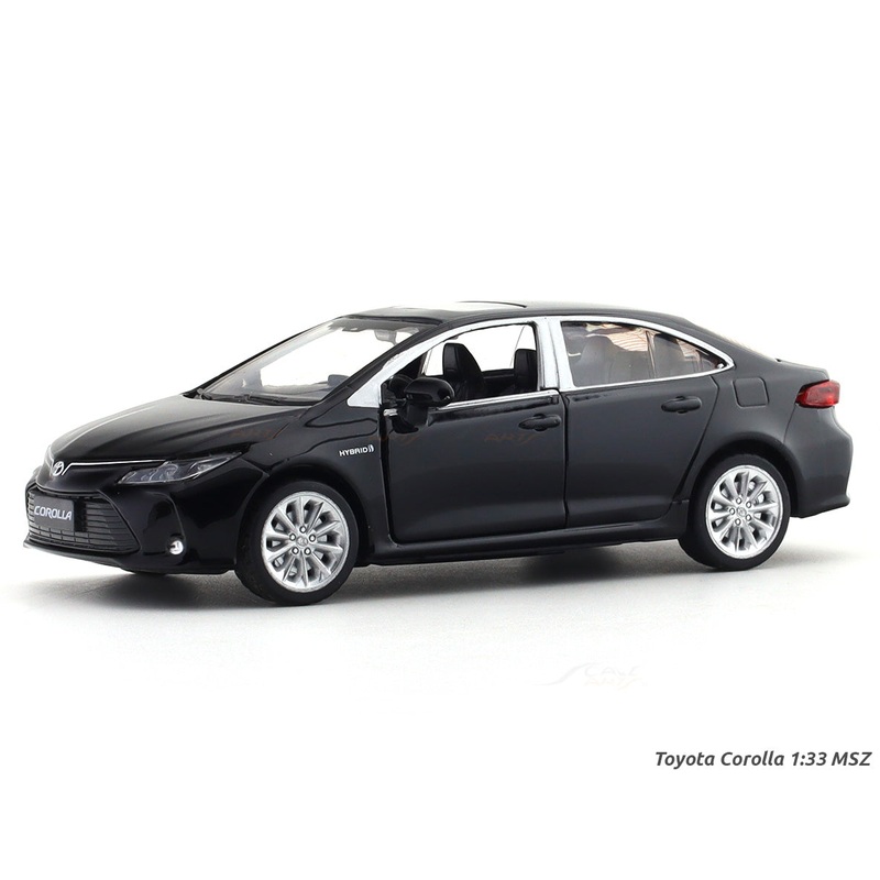 Toyota Corolla Black 1:33 MSZ licensed pullback diecast Scale Model car collectible