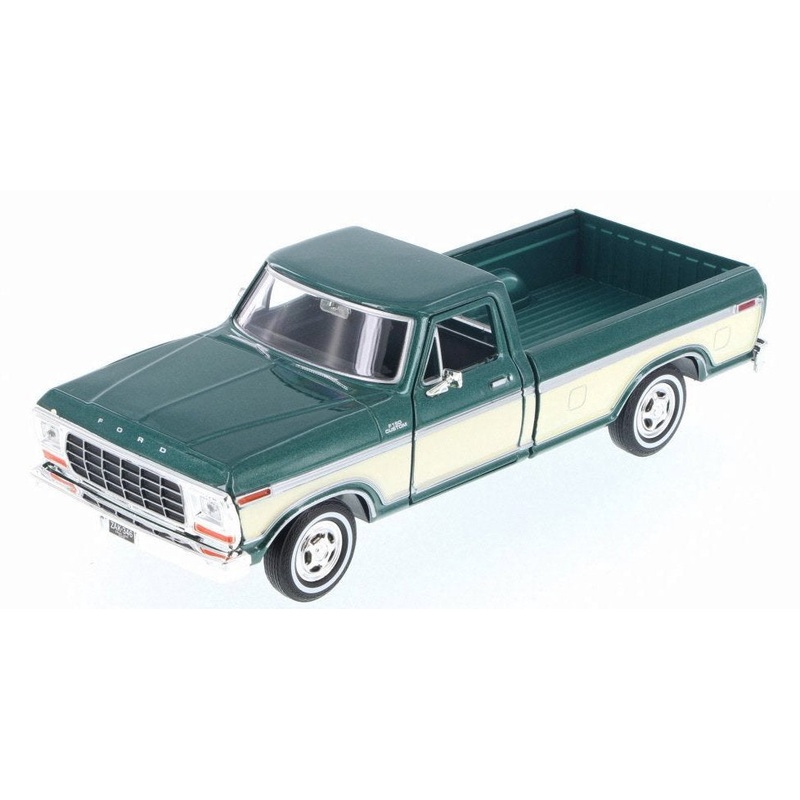 #79346AC-GRN 1/24 Green & Cream 1979 Ford F-150 Custom Pickup