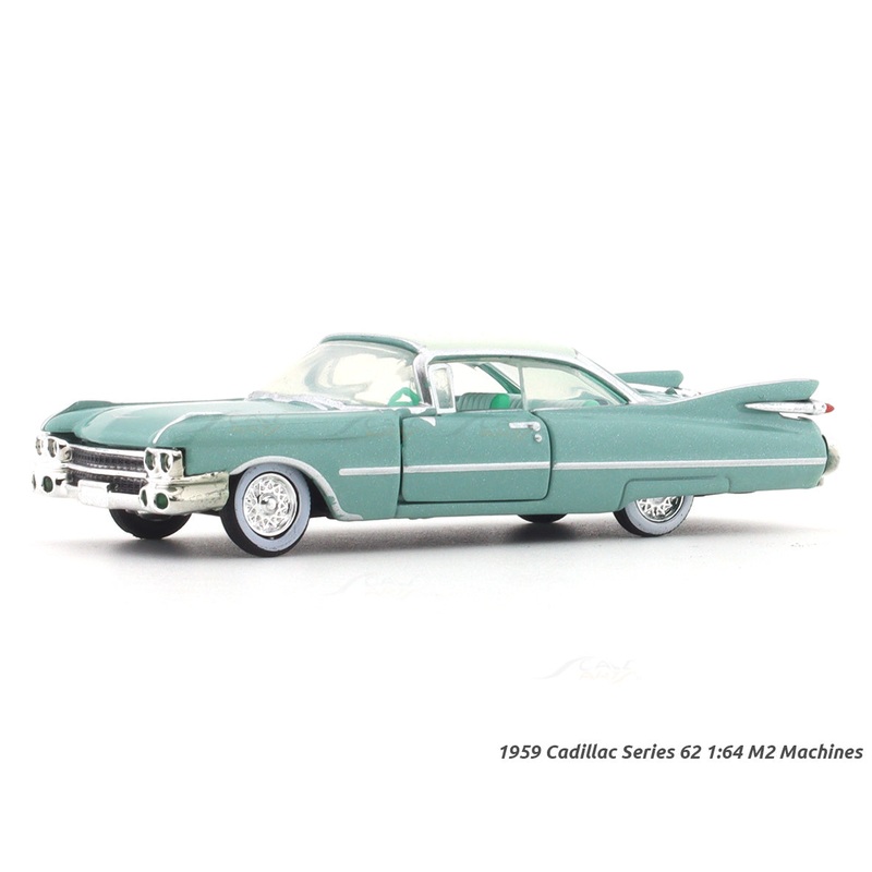 1959 Cadillac Series 62 green 1:64 M2 Machines licensed diecast scale model car 32500-91