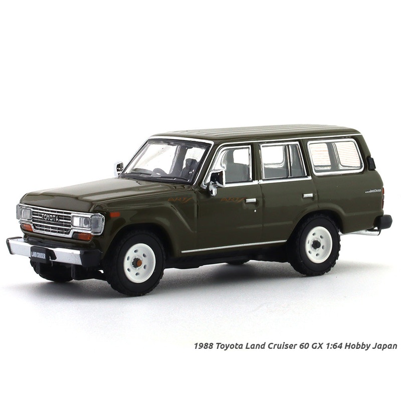 1988 Toyota Land Cruiser 60 GX olive green 1:64 Hobby Japan diecast scale model
