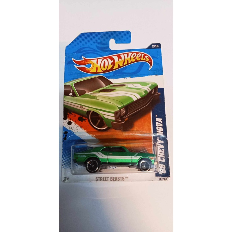 2011 Hot Wheels #82 Street Beasts 2/10 '68 CHEVY NOVA (T9789)