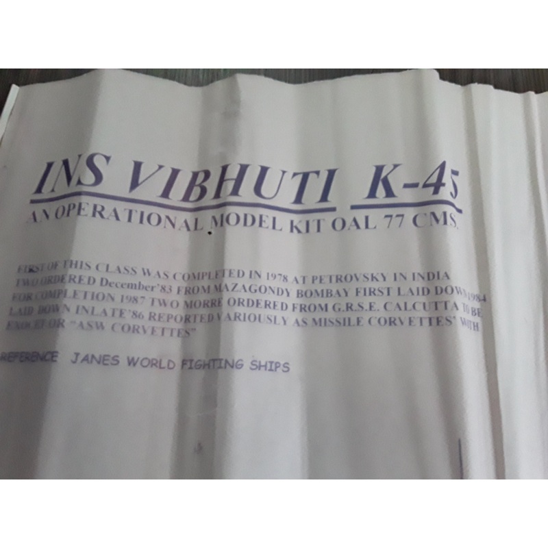 VIBHUTI SHIP MODELLING KIT