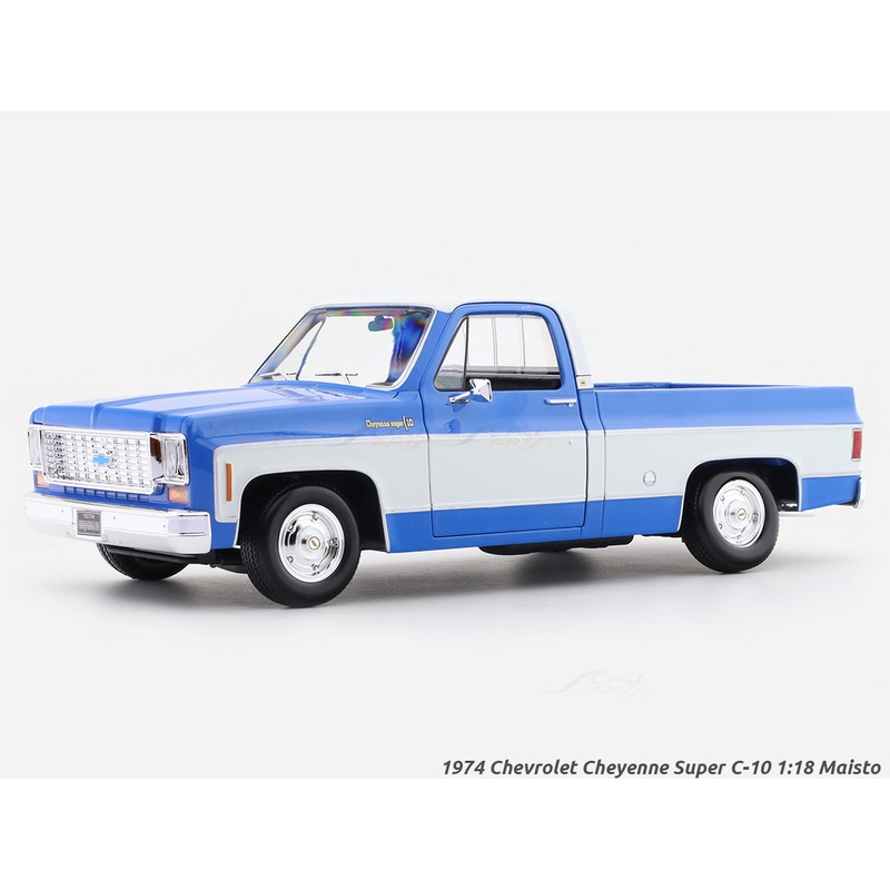 1974 Chevrolet Cheyenne Super C-10 blue 1:18 Maisto licensed diecast scale model collectible