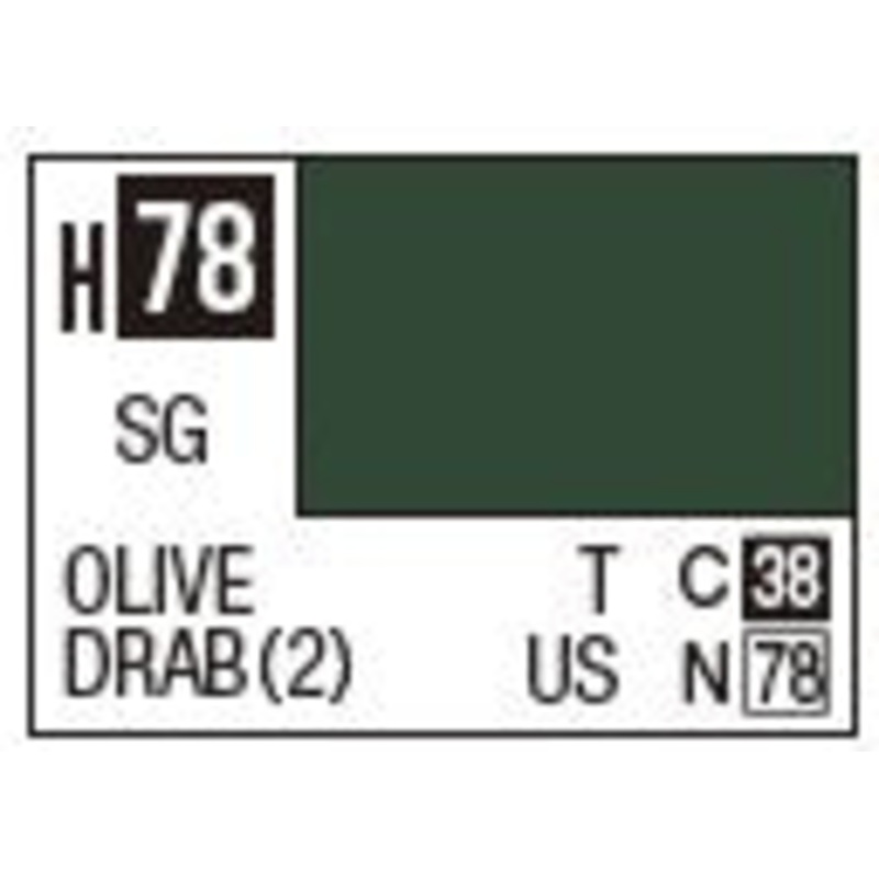 Mr Hobby H078 Semi Gloss Olive Drab 2