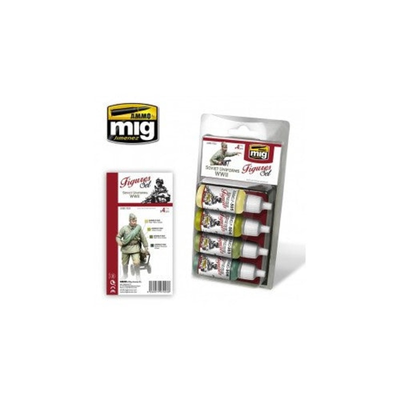 Ammo by Mig AMIG7023 Acrylic Figure Set Soviet Uniforms WWII