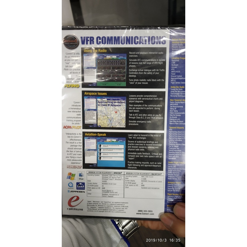 COMMUNICATION VFR TRAINING CD