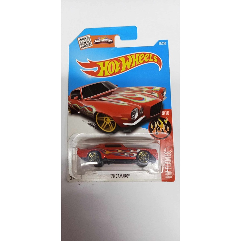 2016 Hot Wheels #98 HW Flames 8/10 '70 CAMARO (DHR13)