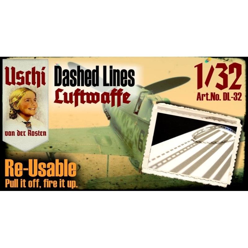 Uschi Van Der Rosten 1/32 Dashed Lines "Luftwaffe" Masking Set