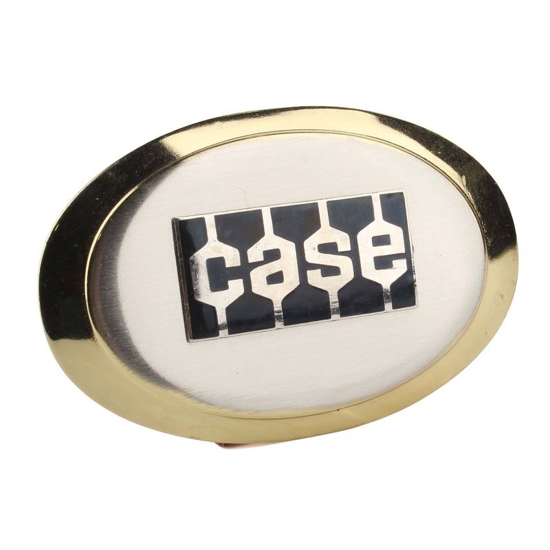 Vintage Case Belt Buckle Black Logo