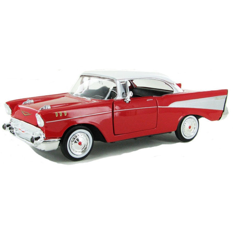 #73228AC-RD 1/24 Red 1957 Chevy Bel Air