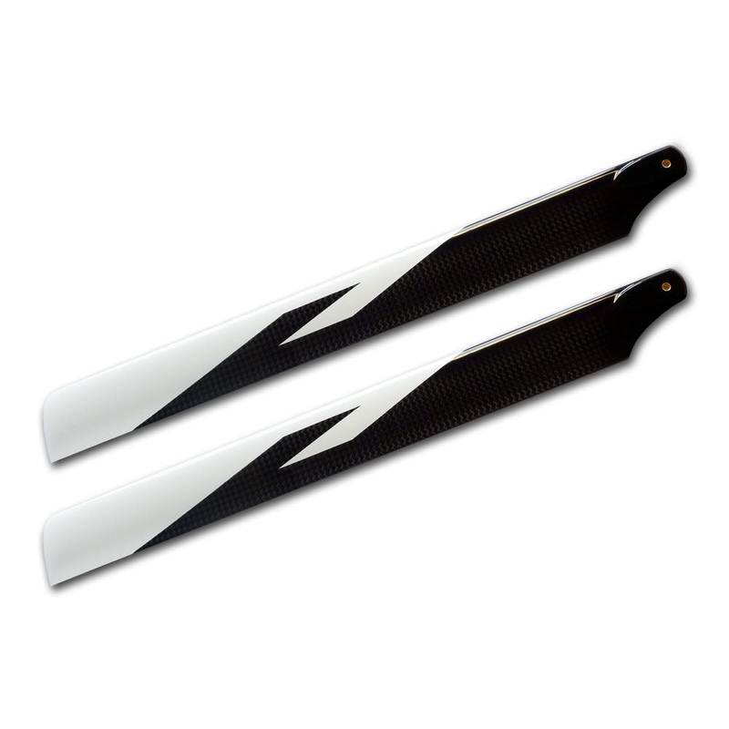 CARBON FIBER BLADES 425 MM WHITE AND BLACK