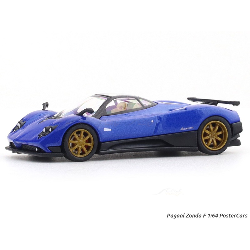 Pagani Zonda F blue 1:64 PosterCars licensed diecast scale model car miniature car