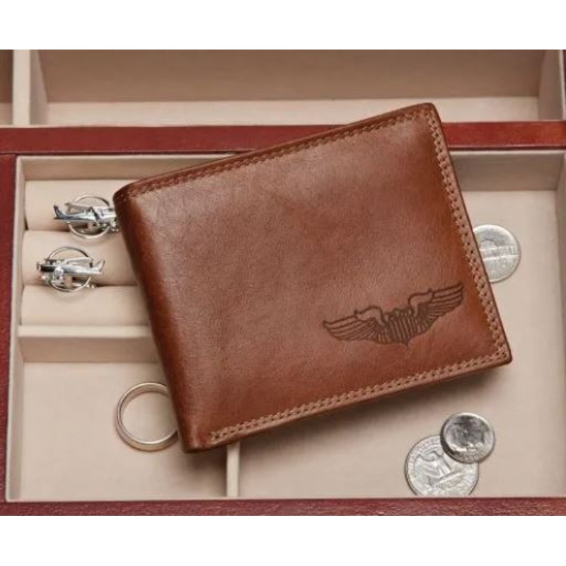 Pilot Wings Leather Wallet