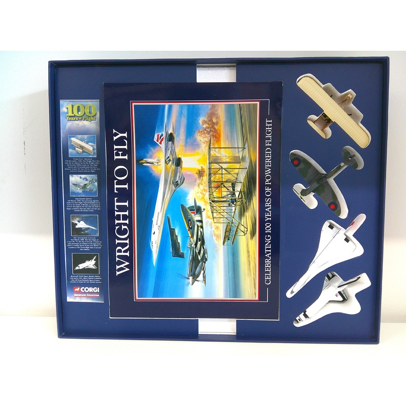 807903000324 | CSCA03005 | Corgi Showcase | 100 years of flight book and 4 Corgi Showcase models