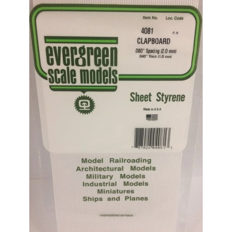 Evergreen 4081 .080" Clapboard Siding