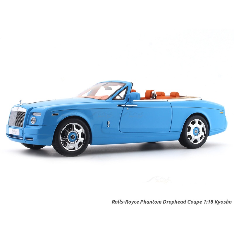 Rolls-Royce Phantom Drophead Coupe blue 1:18 Kyosho licensed premium diecast scale model car collectible