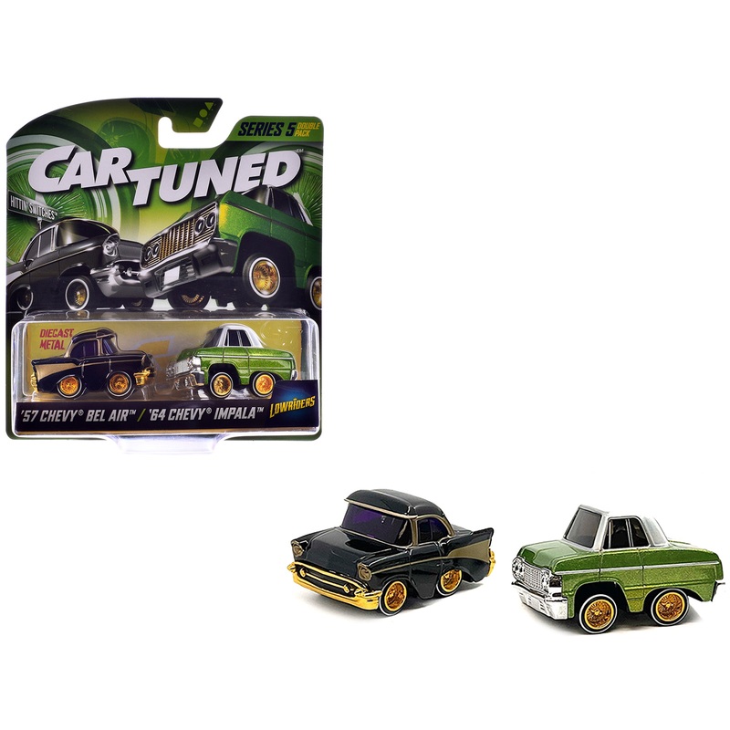 "Lowriders" Series 5 Chevrolet Double Pack Set of 2 Cars Diecast Model Cars by CarTuned