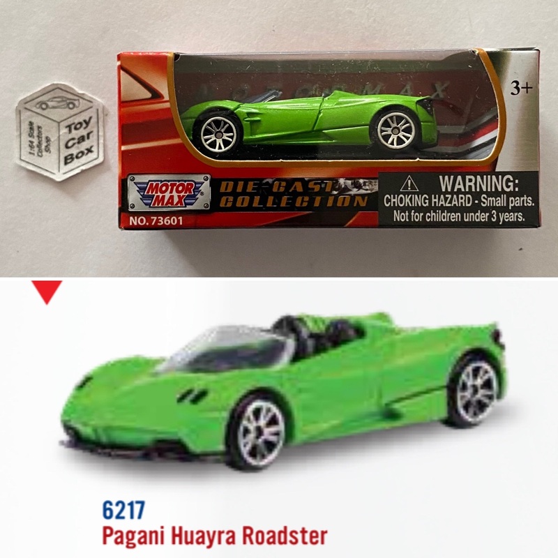 MOTORMAX - Pagani Huayra Roadster (Green - 3 Series / 1:64* - Boxed) B48g