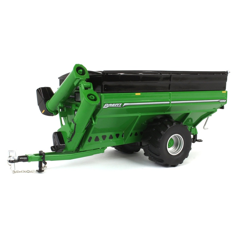 (B&D) 1/64 Brent 1398 Grain Cart with Flotation Tires by SpecCast, Green - Damaged Item