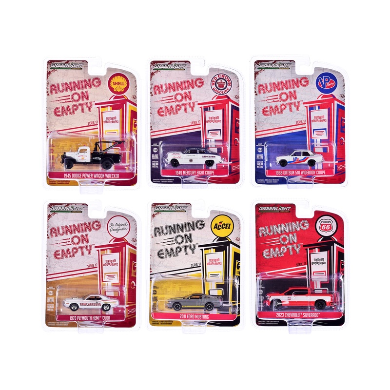 "Running on Empty" 6 piece Set Series 17 1/64 Diecast Model Cars by Greenlight