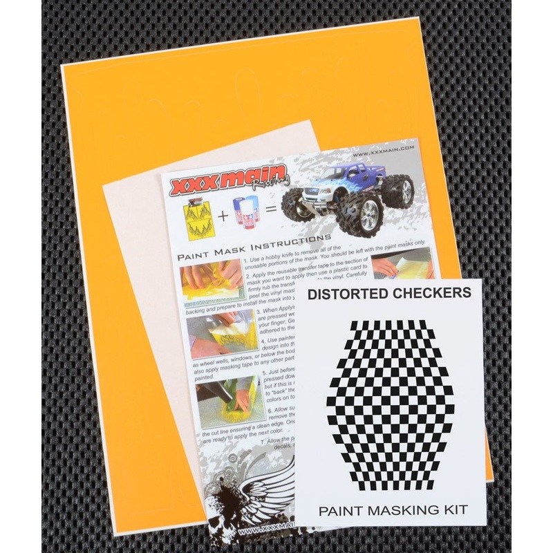 XXX Main Racing - Distorted Checkers Paint Mask