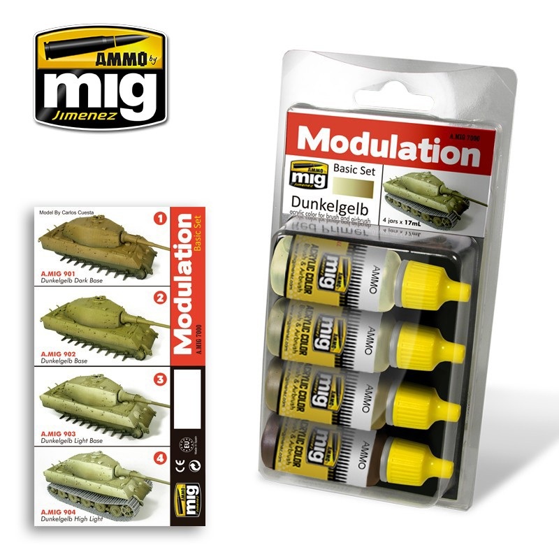 Ammo by Mig AMIG7000 Modulation Basic  Set Dunkelgelb
