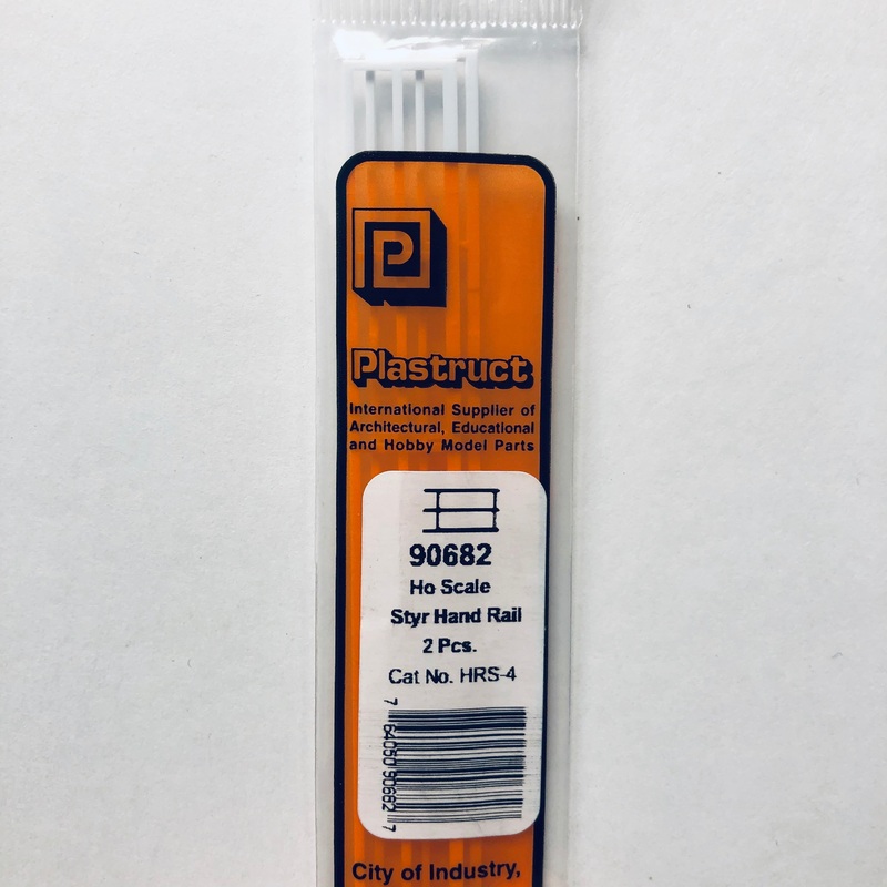 Plastruct 90682 Styrene Hand Rails HO Scale 1/100 x 6" (2)