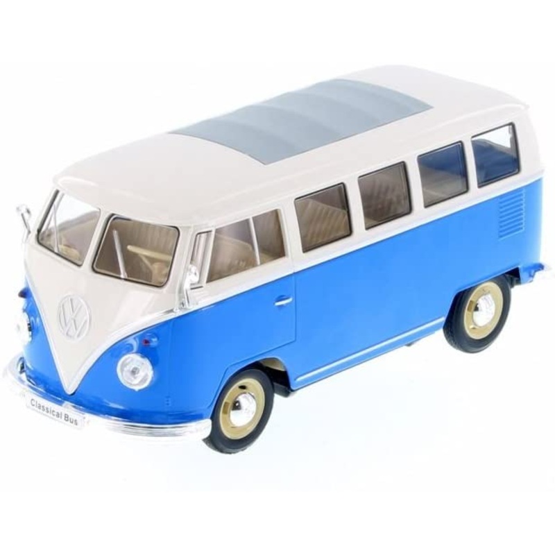 Volkswagen (VW) T1 Bus 1963 - BLUE 1/24 Diecast Model by Welly