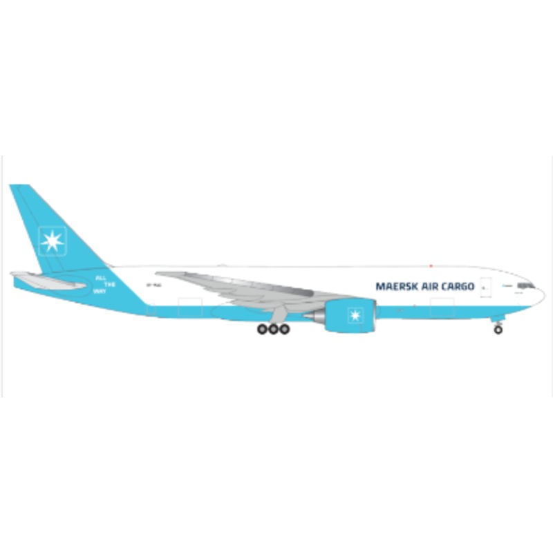 538305 | Herpa Wings 1:500 | Boeing 777F Maersk Air Cargo OY-MAC Maersk Swan