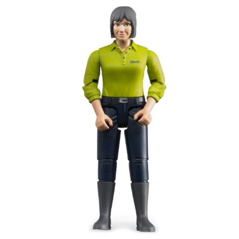 Woman Light Skin Dk Blue Jeans