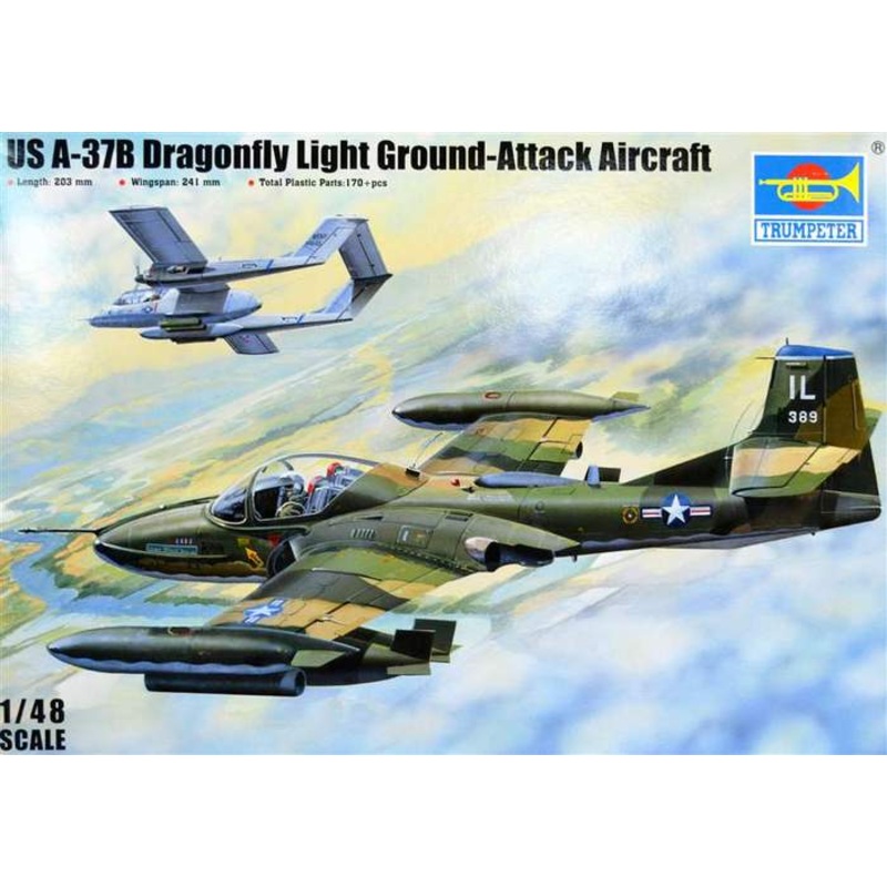 Trumpeter 1/48 US A-37B Dragonfly Light Ground Attack Aircraft 02889