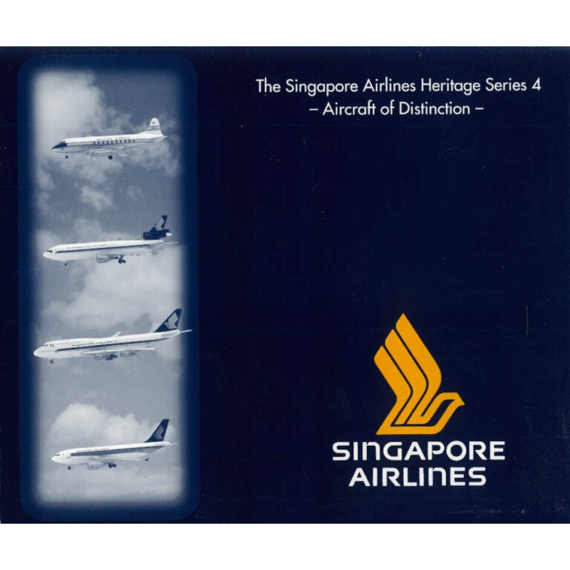 514088 | Herpa 1:500 | Herpa Singapore Airlines Heritage Series 4 'Aircraft of Distinction' set consisting of four models **PRE OWNED**
