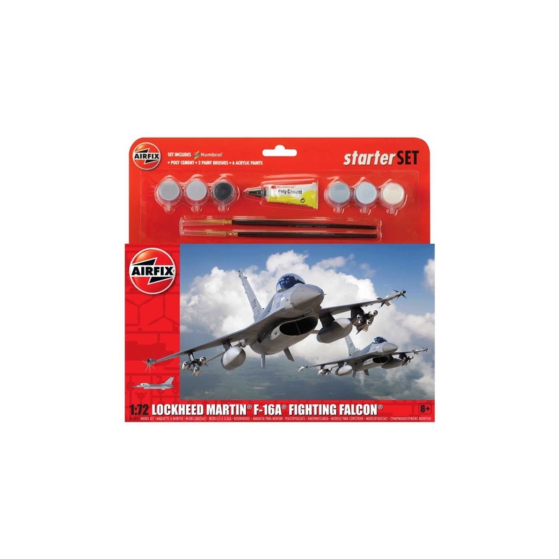 AIRFIX 1/72 Large Starter Set - Lockheed Martin F-16A Fighting Falcon (a55312)
