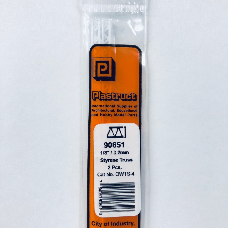 Plastruct 90651 Styrene Open Web Truss 1/8"x 6" (2)