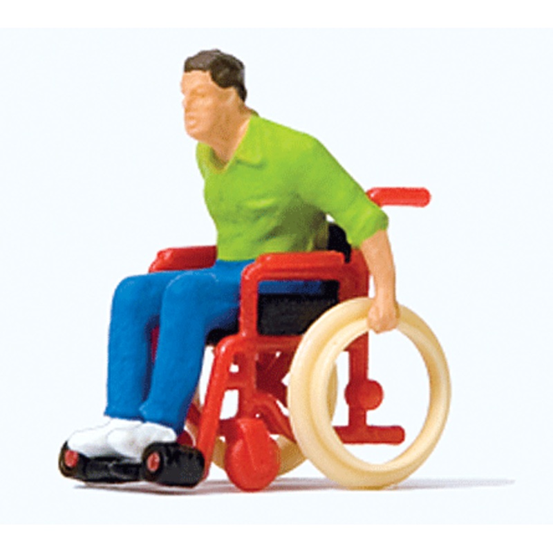 Preiser 1/87 HO Man in Wheelchair 28164