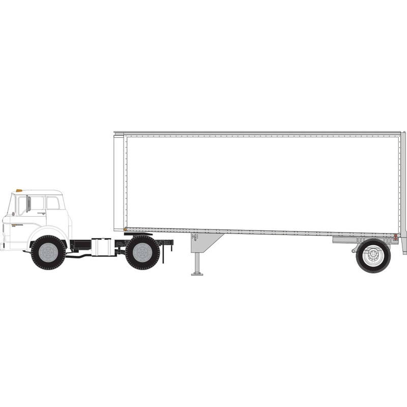 Athearn 1/87 HO RTR Ford C/28 With Trailer Owner Operator White ATH90991 SALE